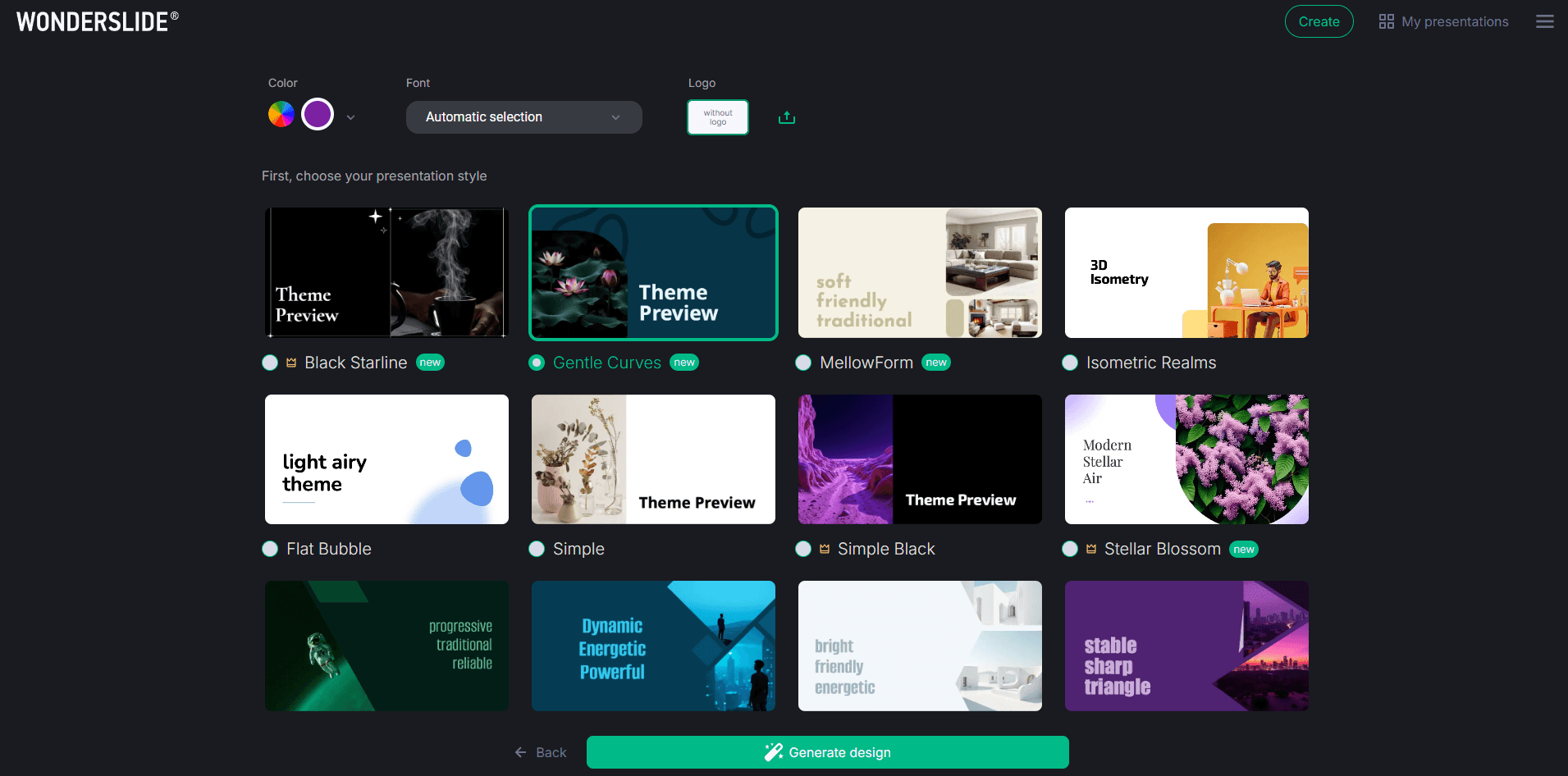 Wonderslide Themes