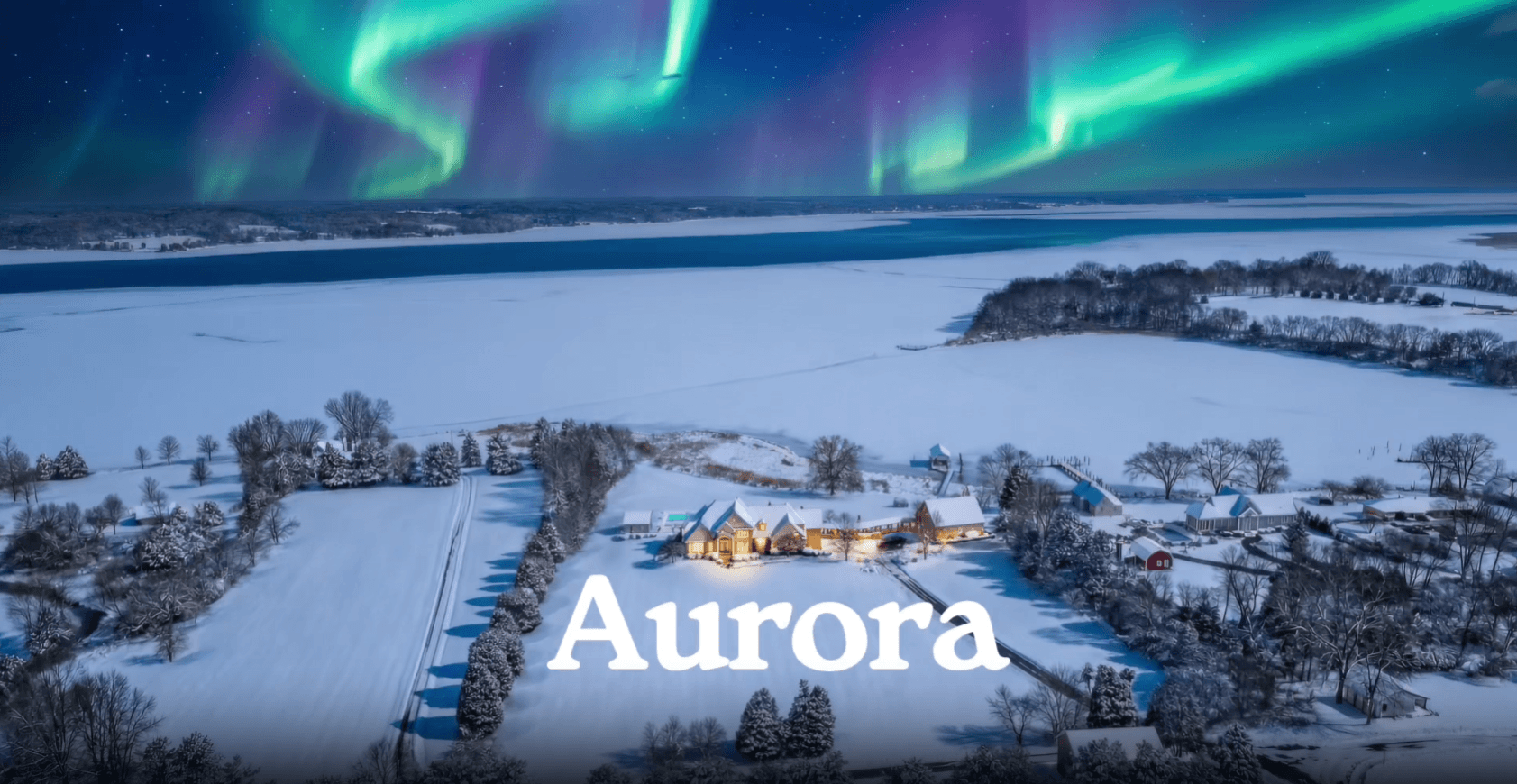 VideoGuru aurora effect on aerial property footage