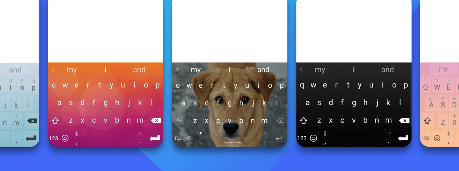 Microsoft SwiftKey keyboard theme examples