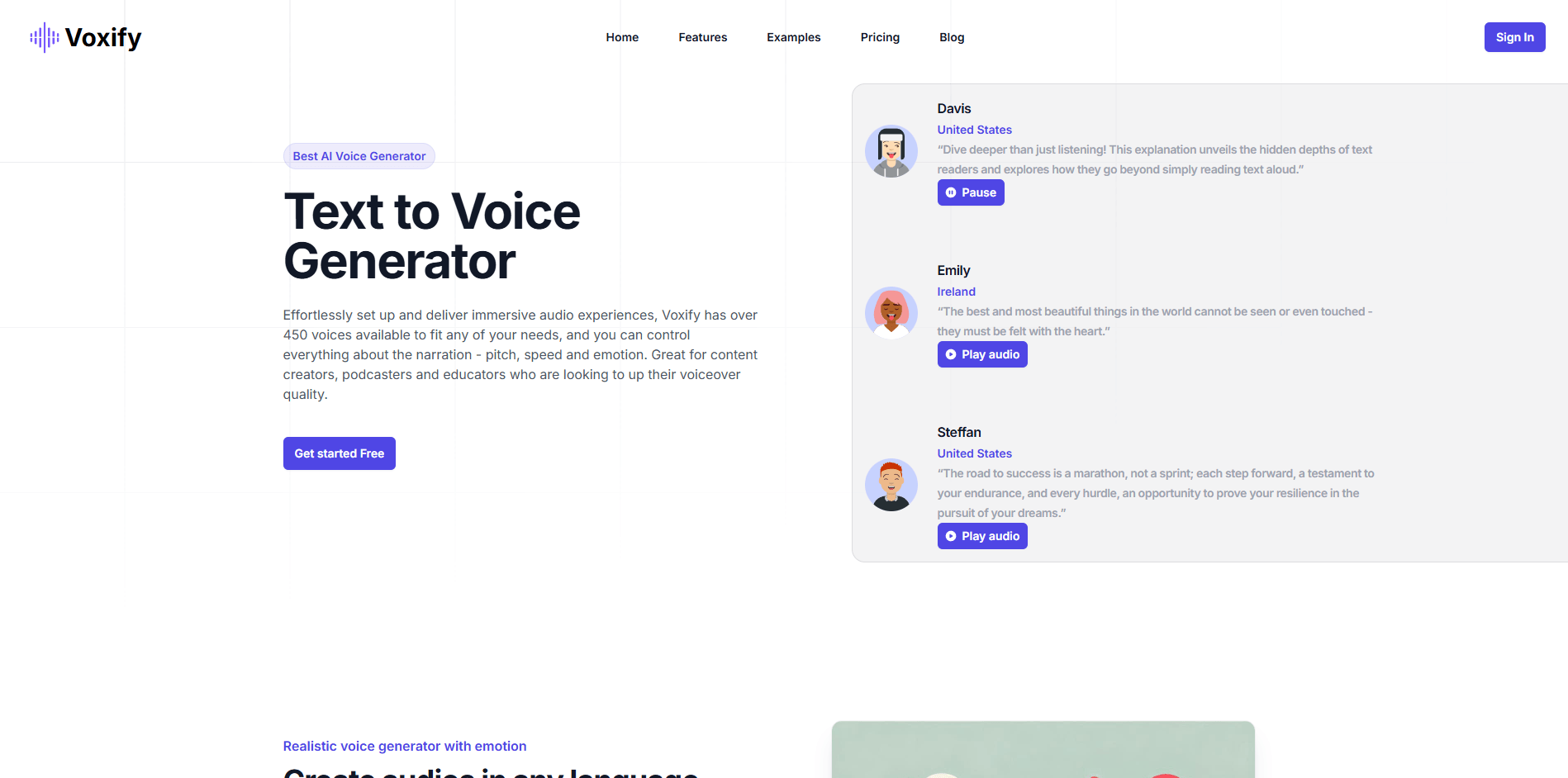 Voxify Homepage