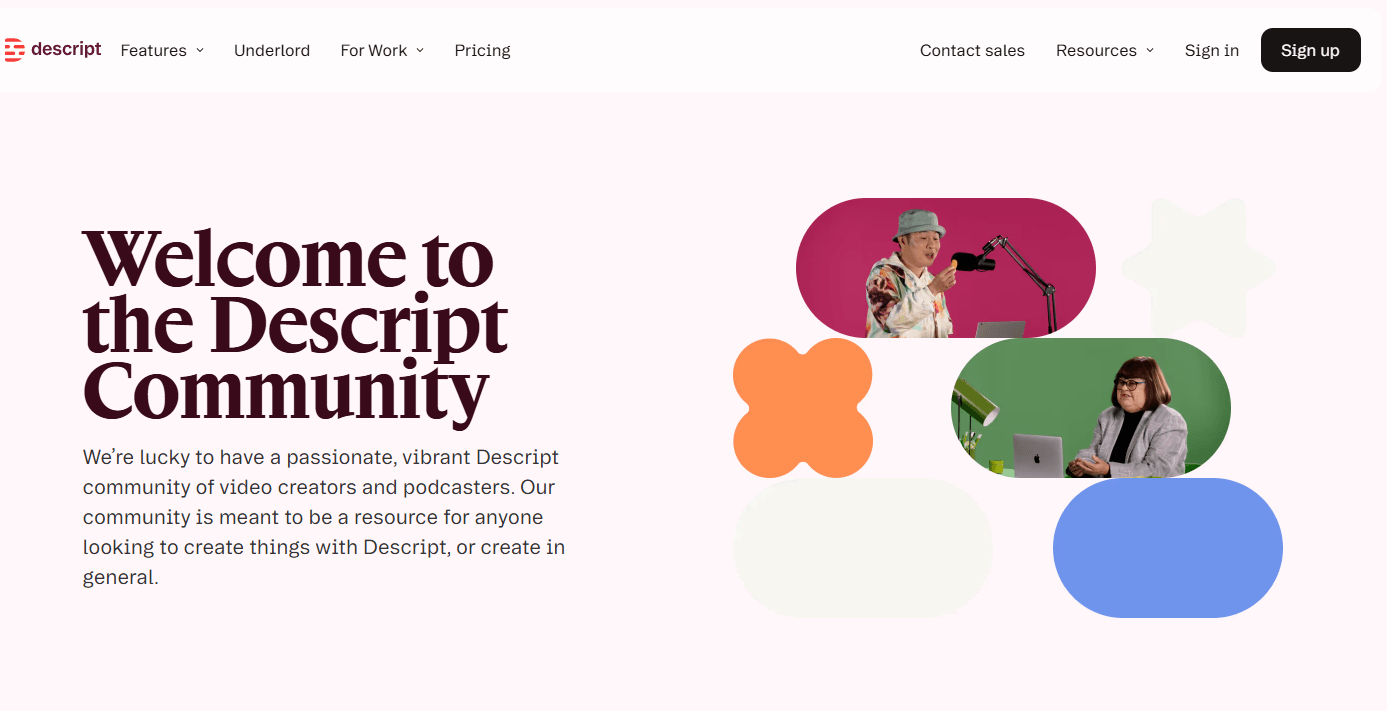 Descript community