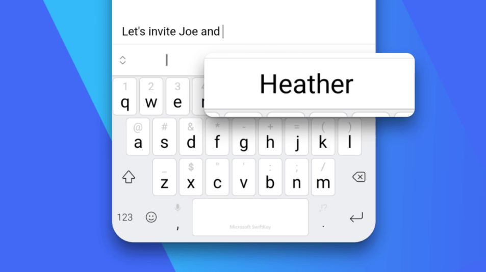 SwiftKey personalized writing suggestion