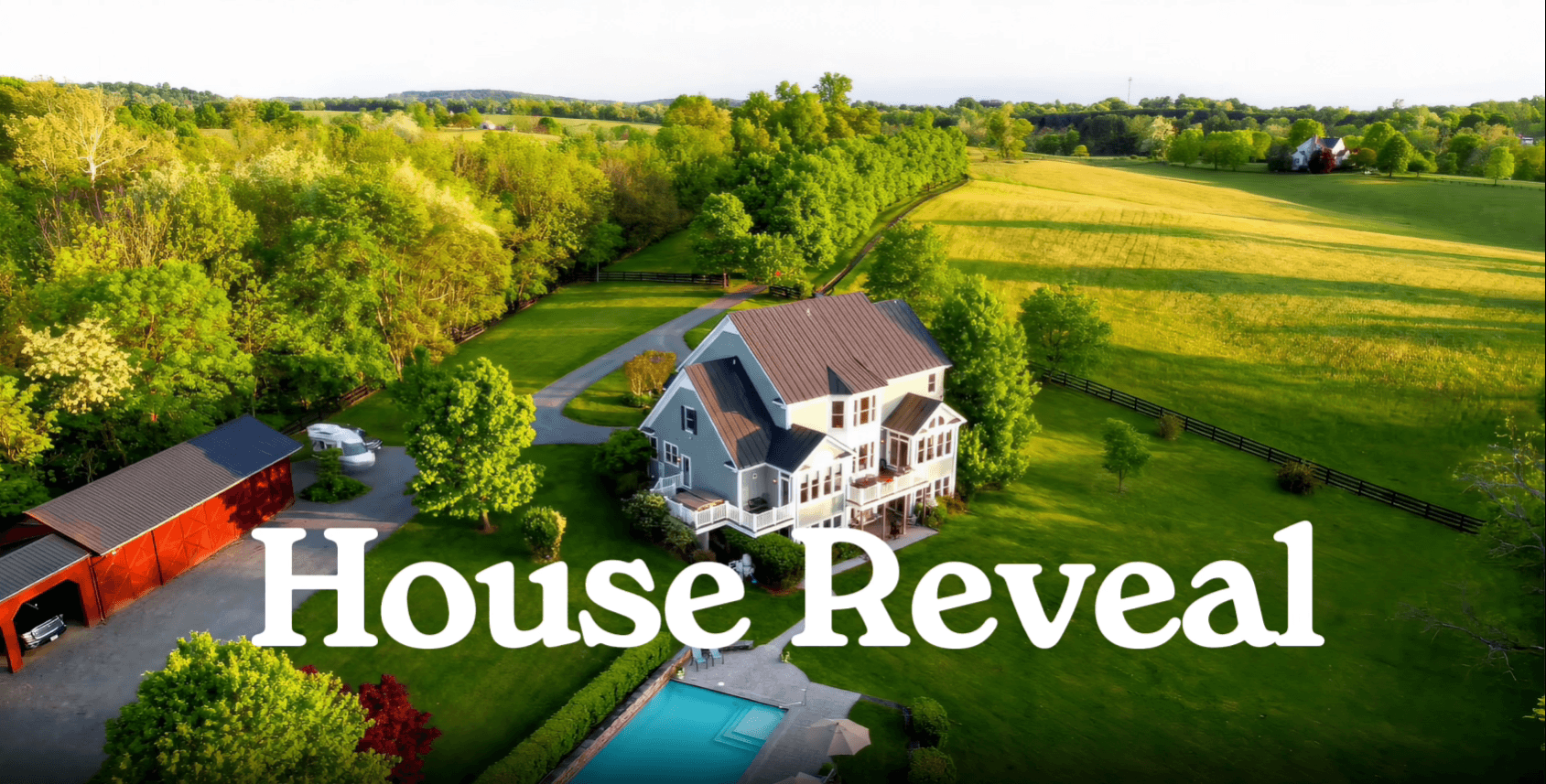 VideoGuru house reveal effect on green estate property