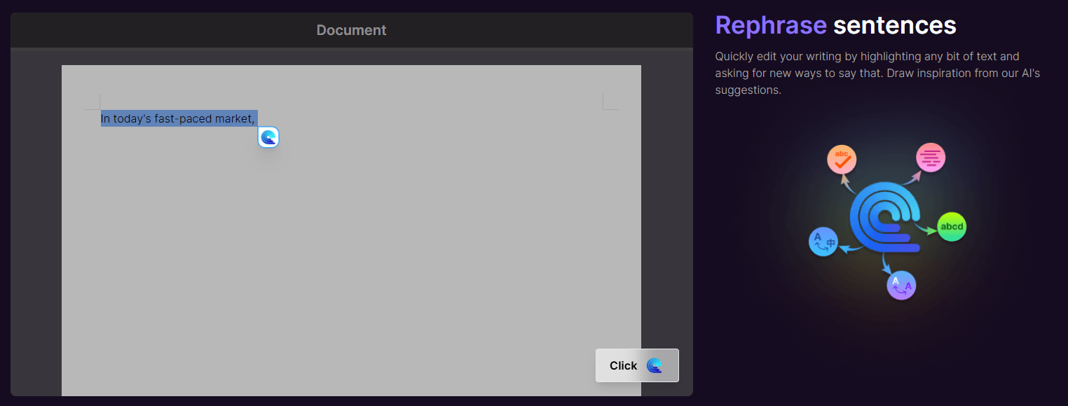 Compose AI Rephrase Sentences