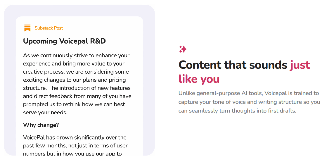 Voicepal Personalized Content