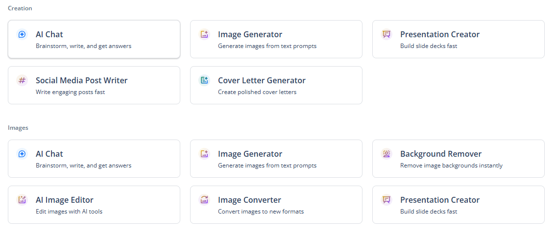 QuillBot Creation and Image Tools