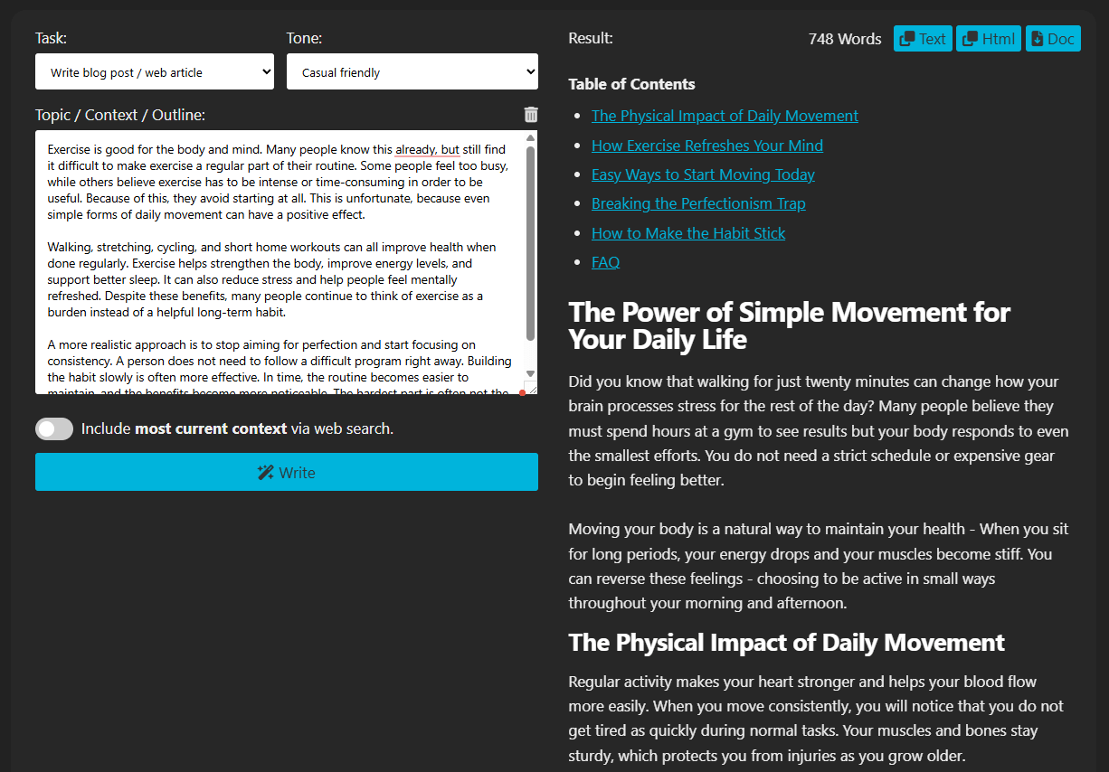 Textbuddy AI Blog Post Writer
