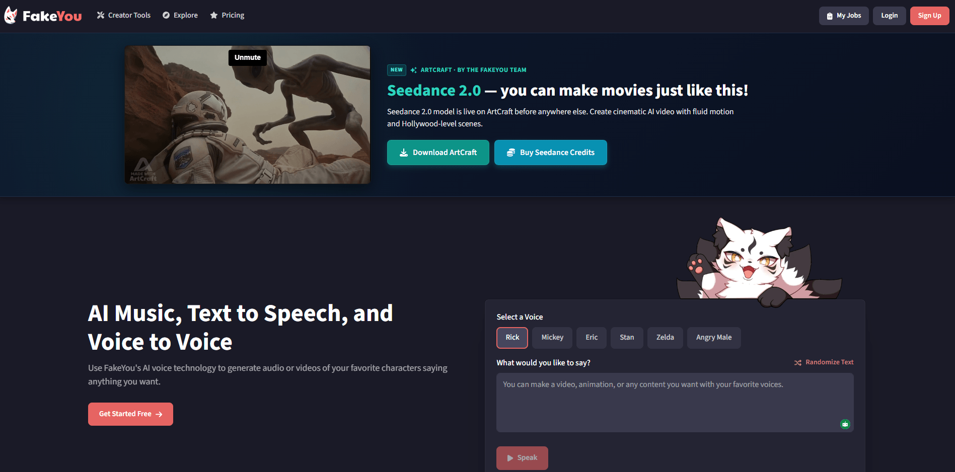 FakeYou Homepage