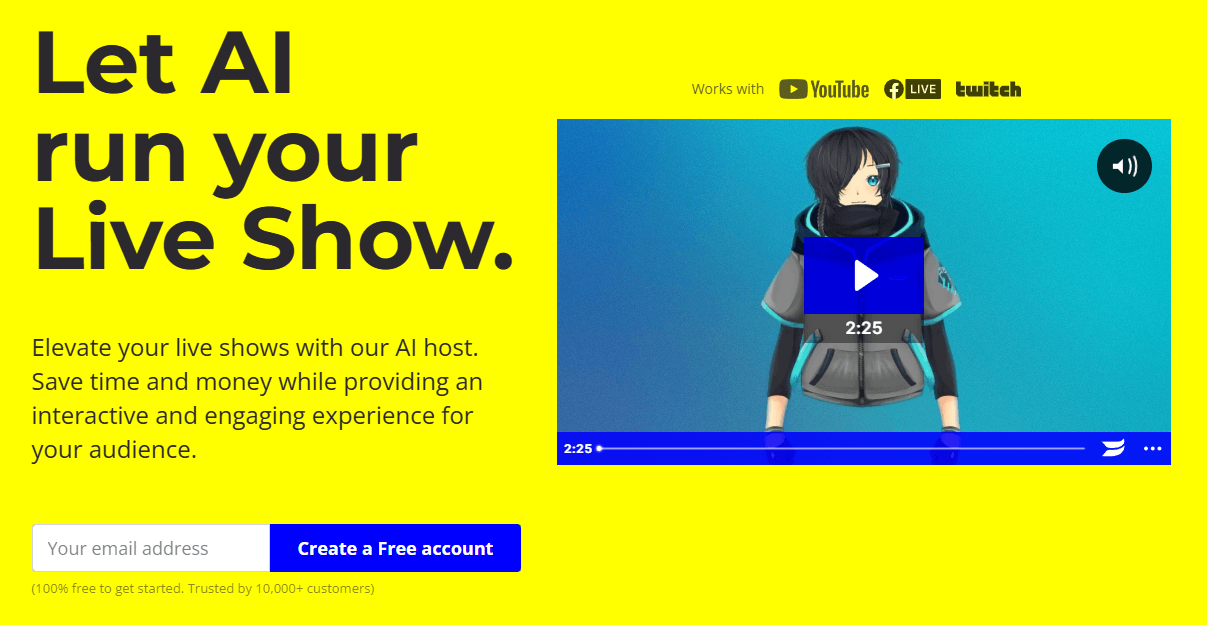 LiveReacting AI Host Page