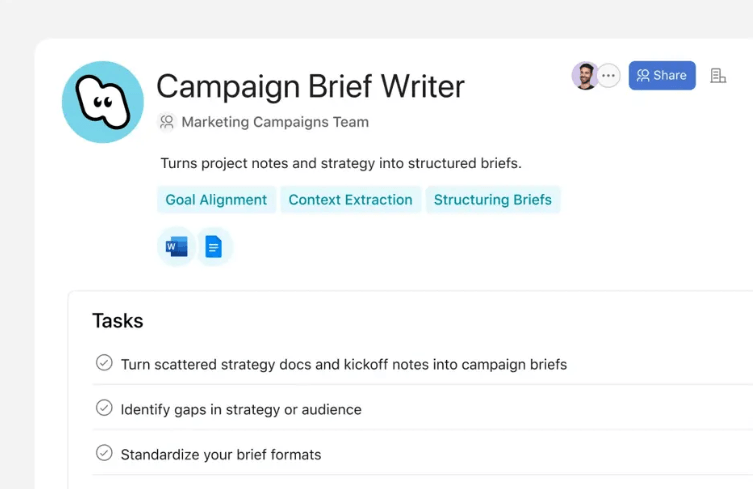 Asana Campaign Brief Writer