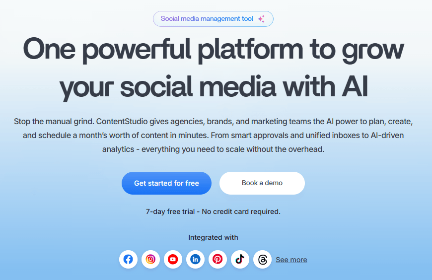 ContentStudio Homepage