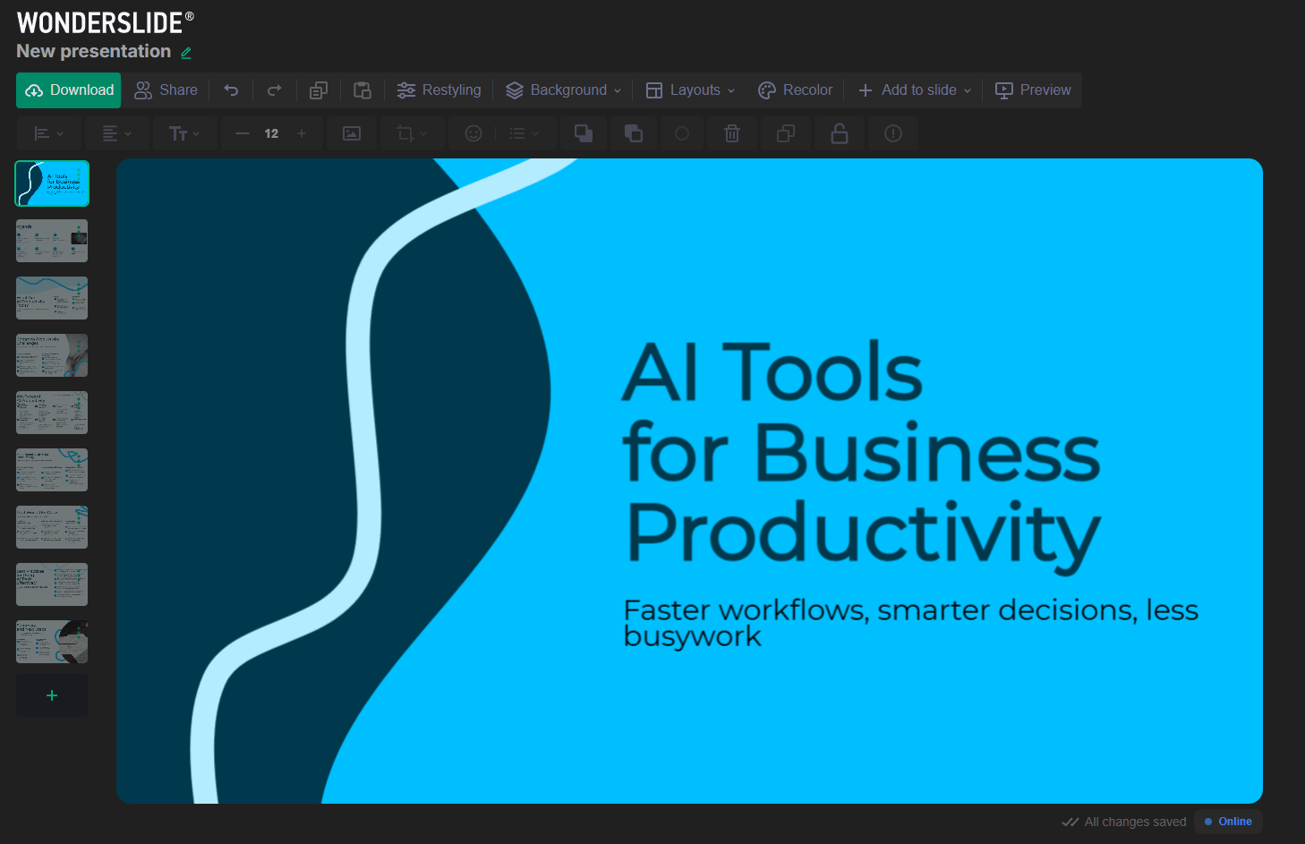 Wonderslide Sample Title Slide