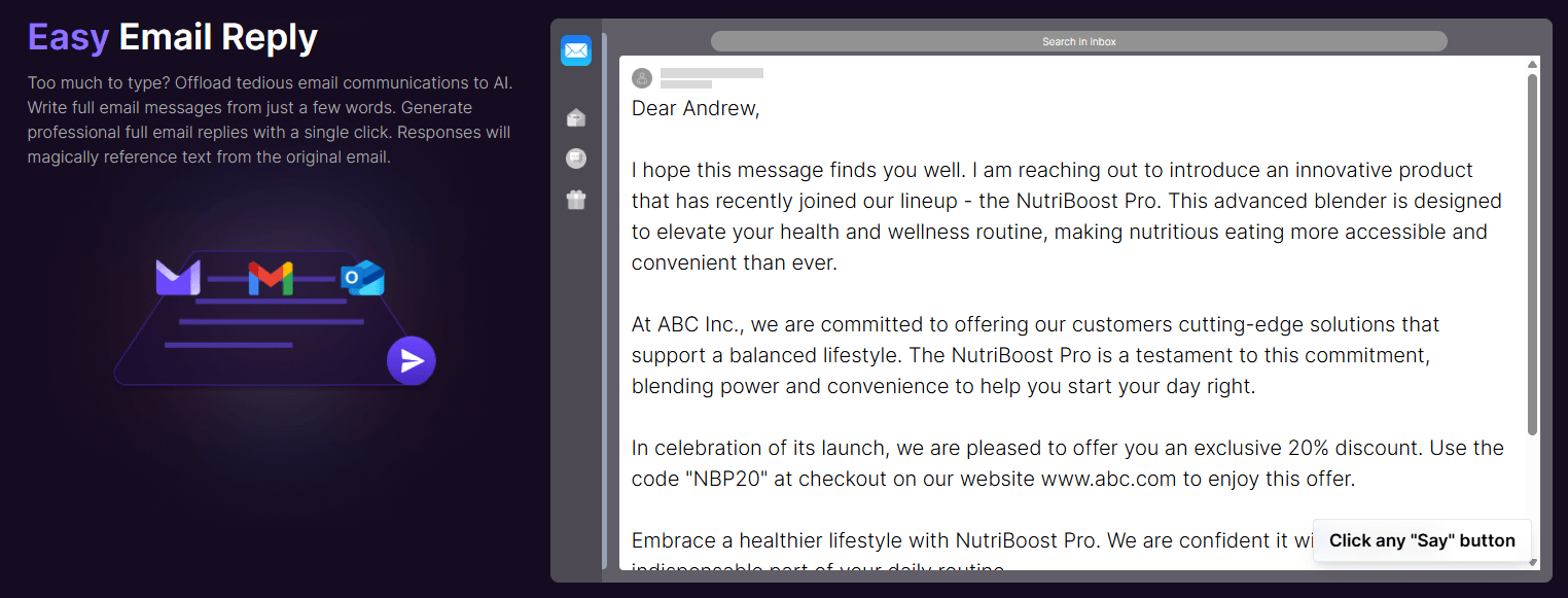 Compose AI Easy Email Reply