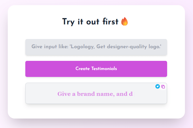 Analogenie Testimonial Generator