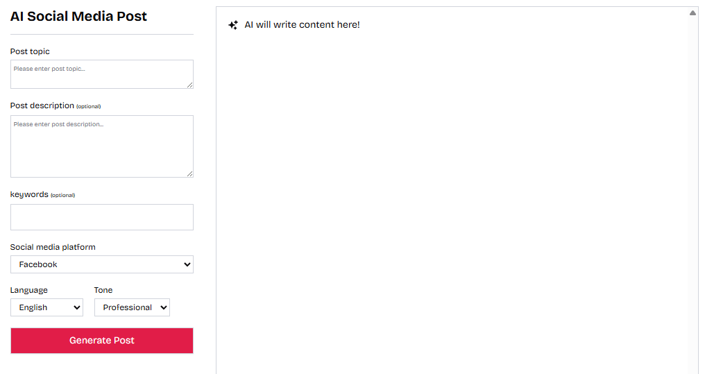 ScripAI Social Media Post Generator