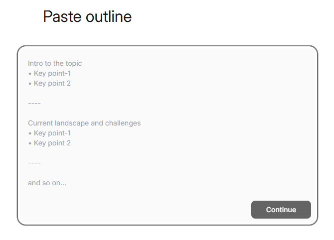 Presentations.AI Outline to Presentation