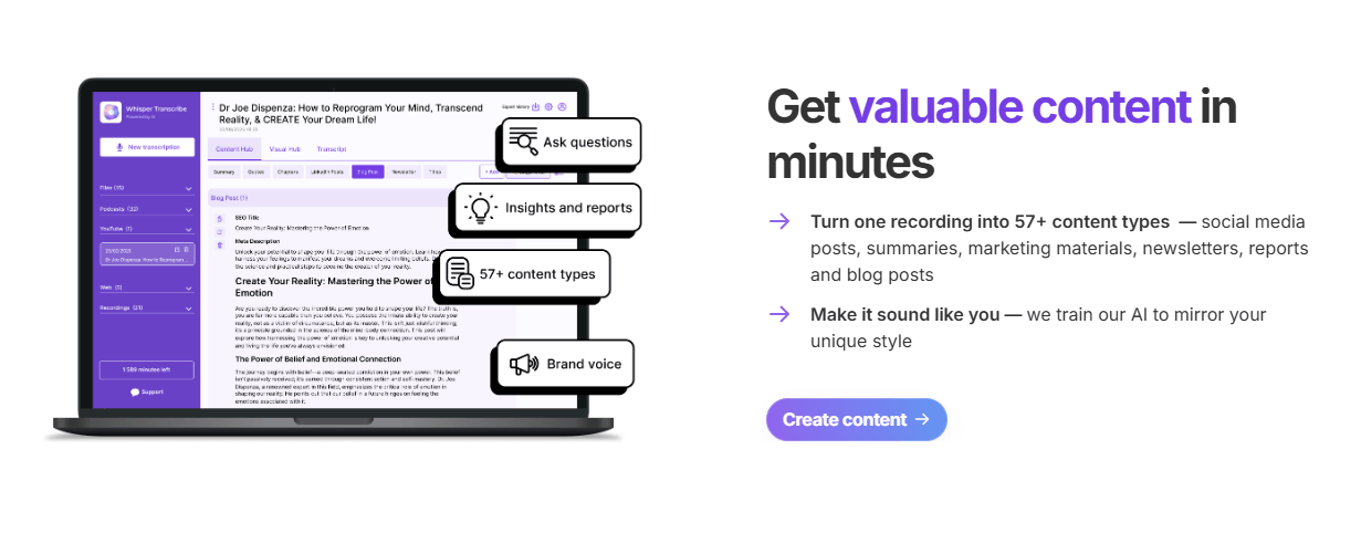 WhisperTranscribe Content Creator