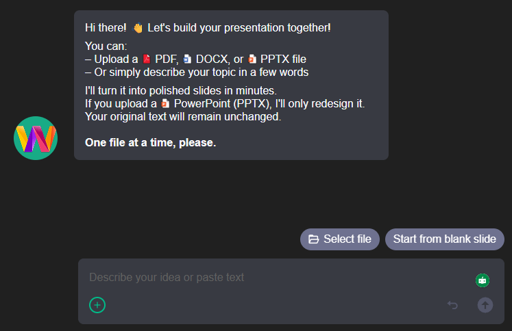 Wonderslide AI Chat