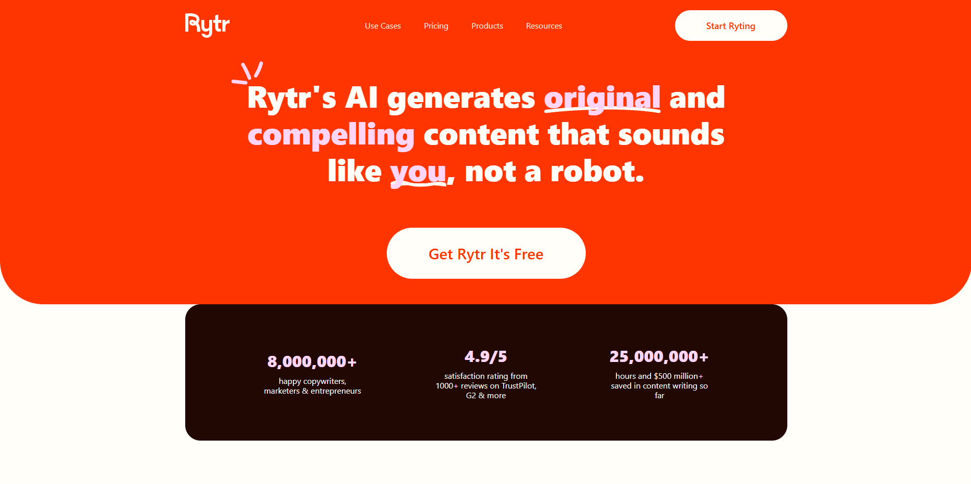 Rytr Homepage