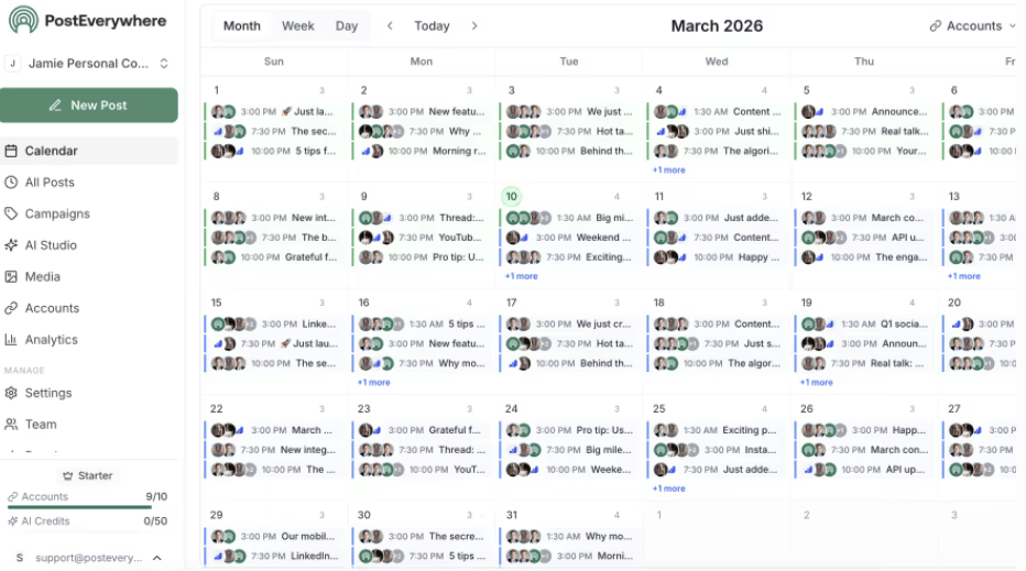 PostEverywhere Visual Content Calendar