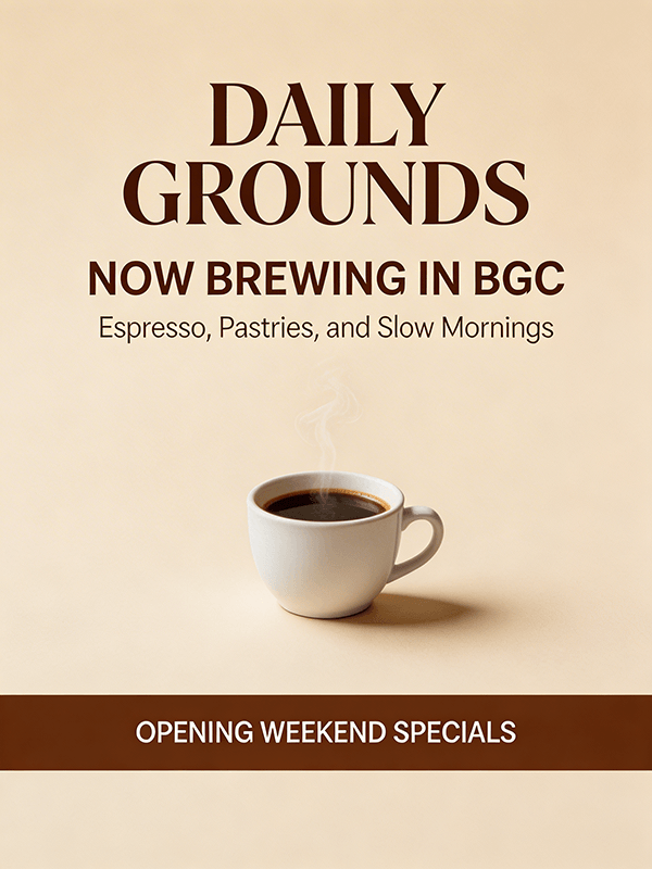 Coffee Shop Grand Opening Poster