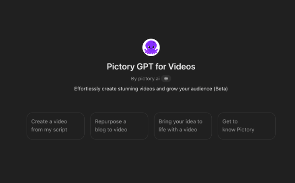 Pictory GPT for Videos