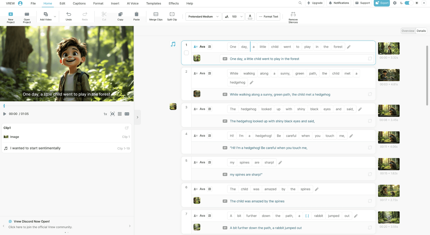 Vrew Generative AI Editor