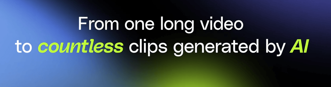 Qlip AI homepage message