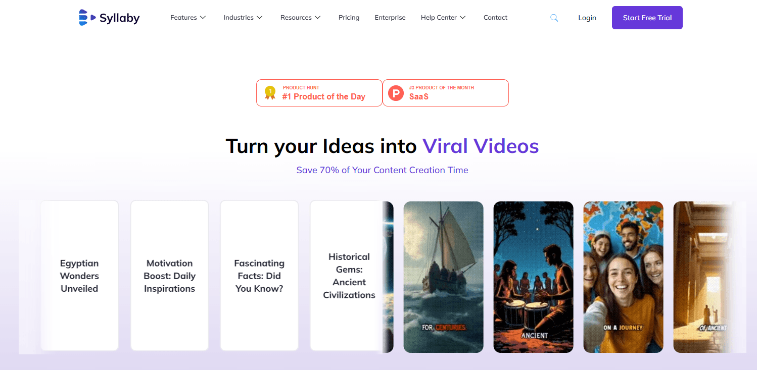 Syllaby Homepage Idea Examples