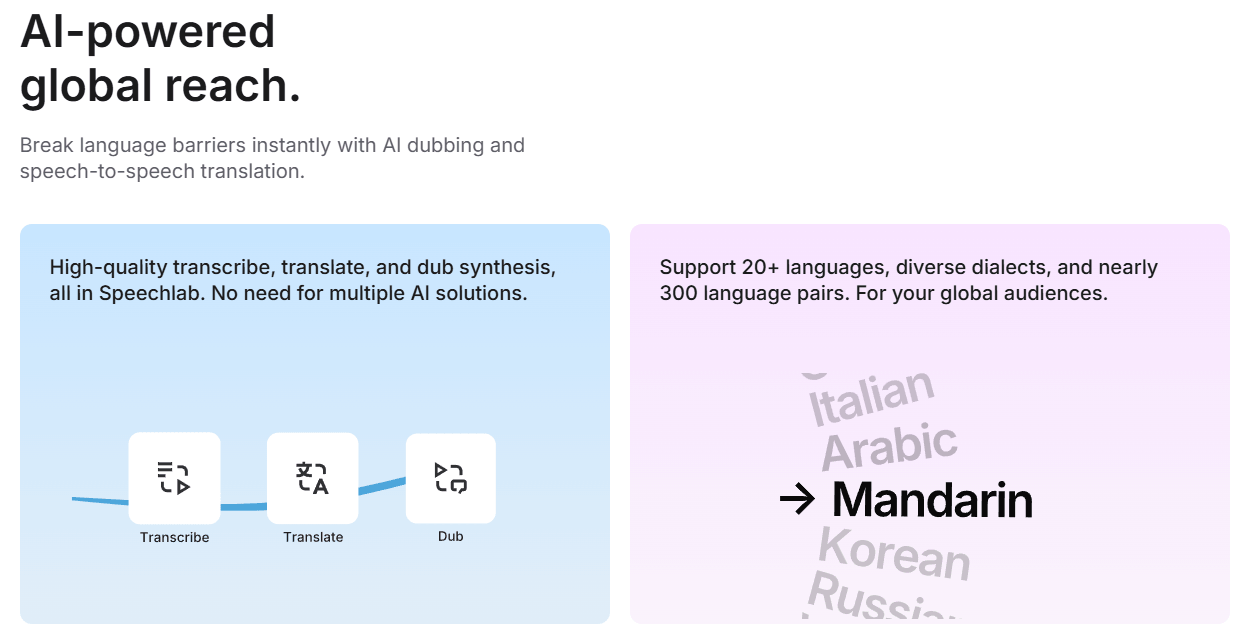 Speechlab AI-Powered Global Search