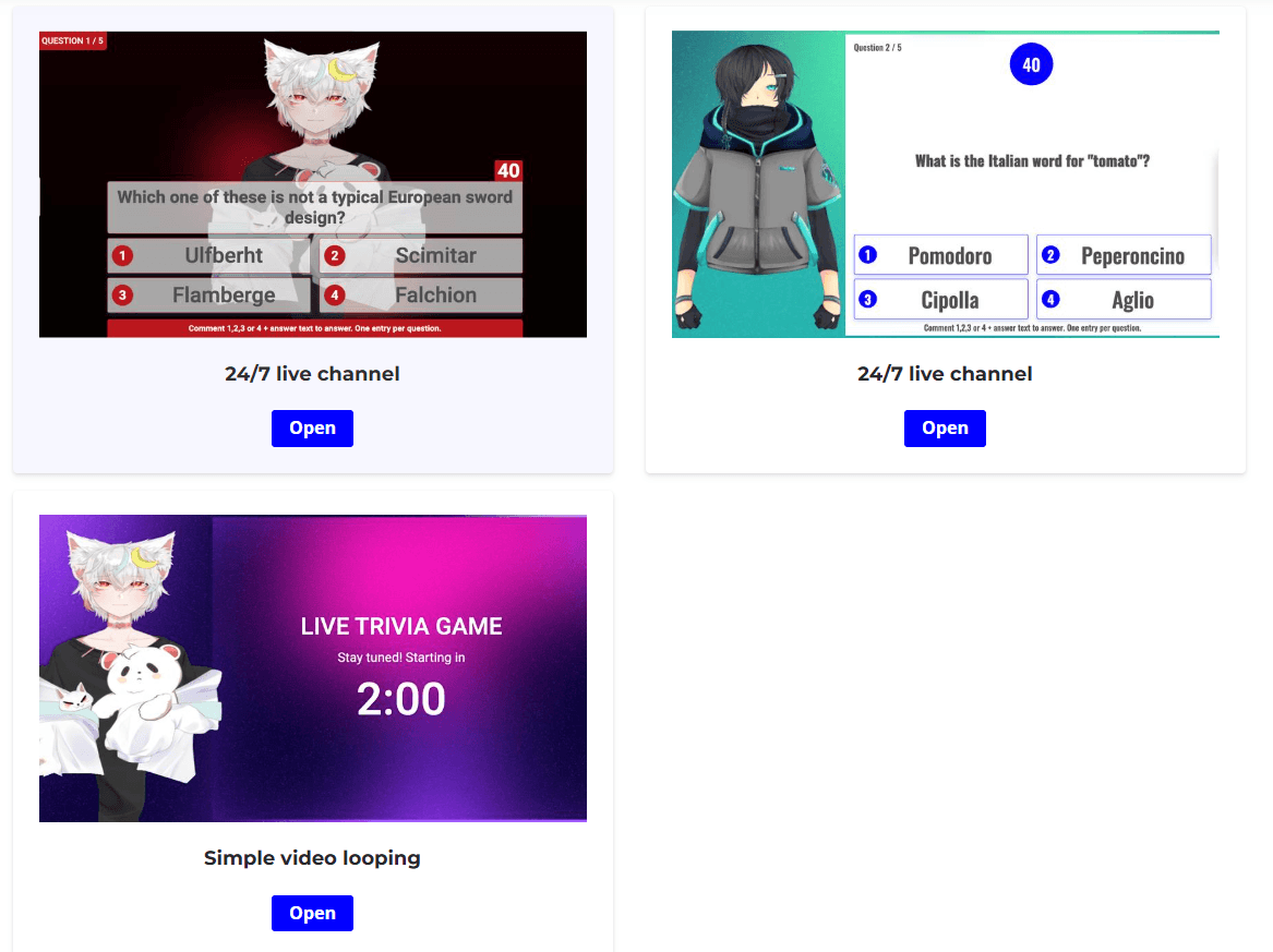 LiveReacting Template Gallery