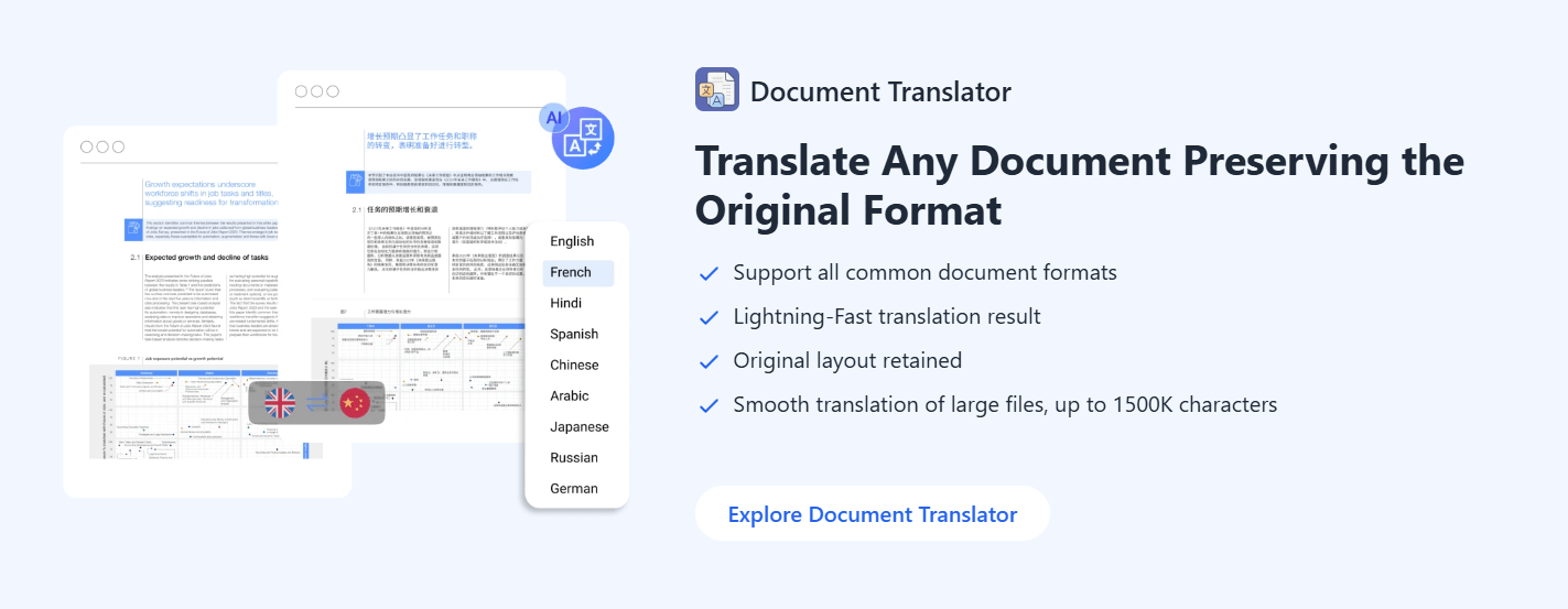 Transmonkey document translator feature section