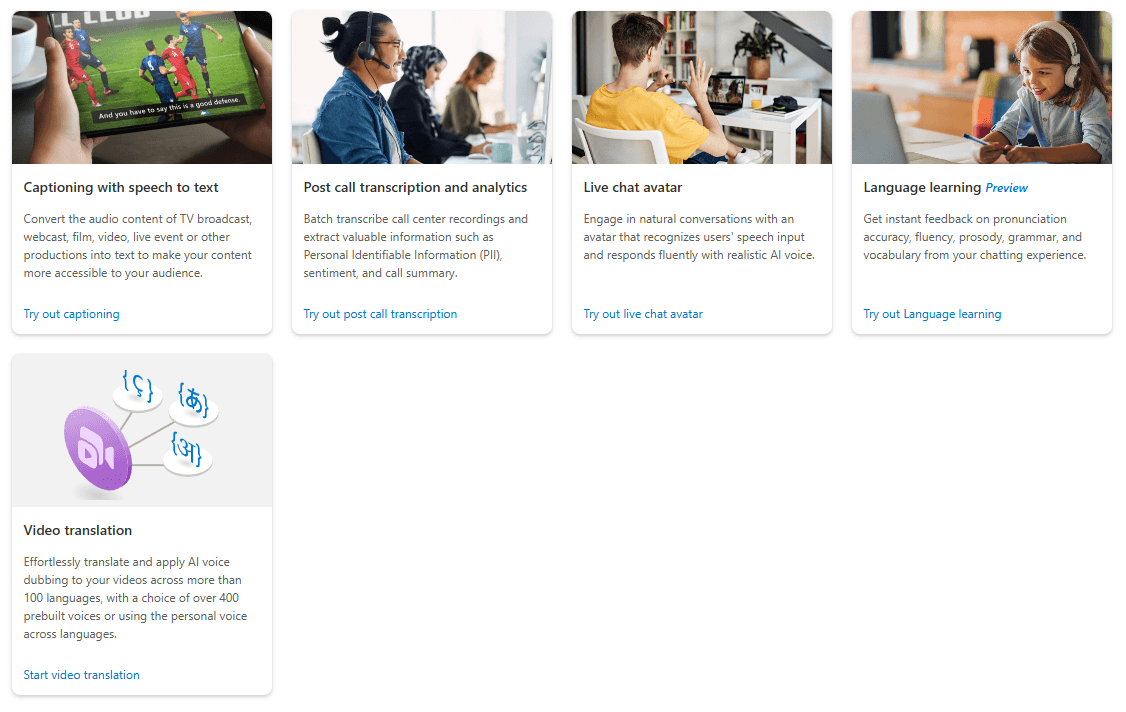 Speech Studio Speech Capabilities