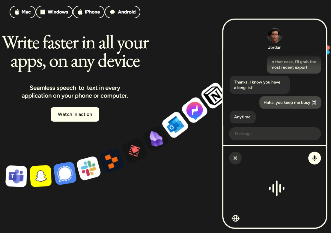 Wispr Flow Write Faster