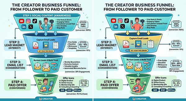 Creator Funnel Infographic