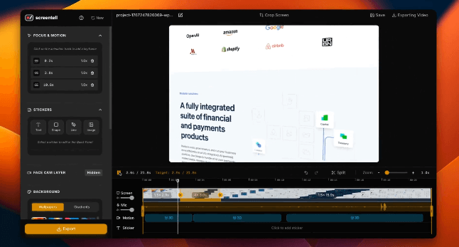 Screentell Video Editor