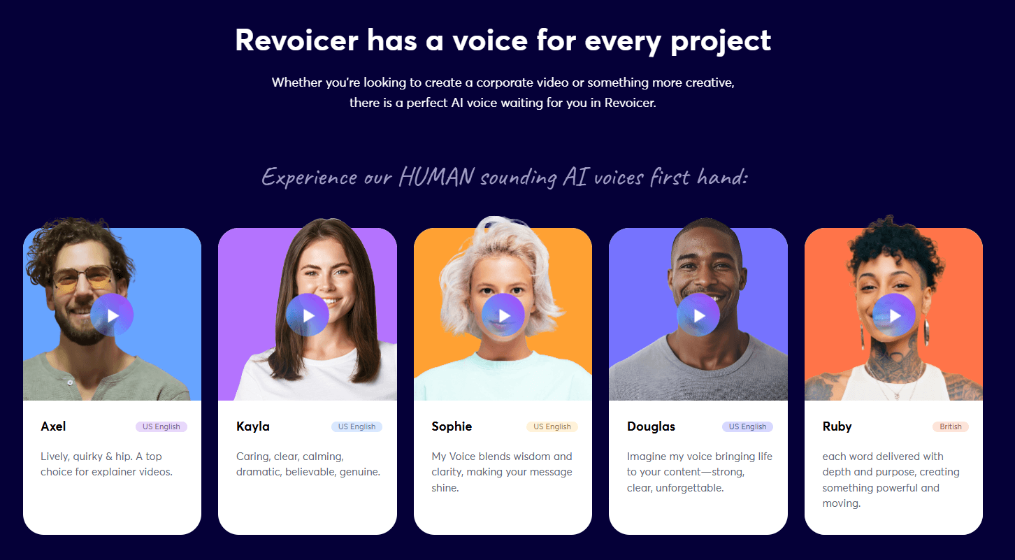 Revoicer Voice Samples