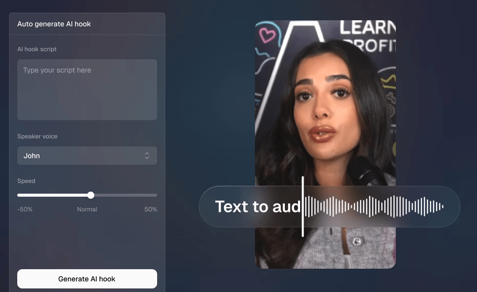 OpusClip AI Voiceover
