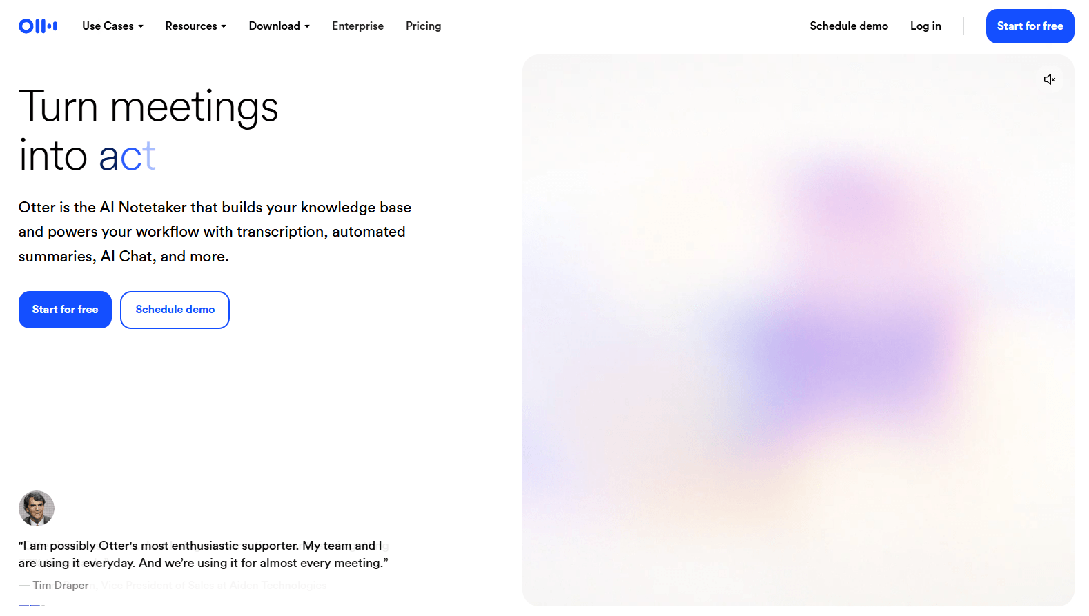 Otter.ai Homepage