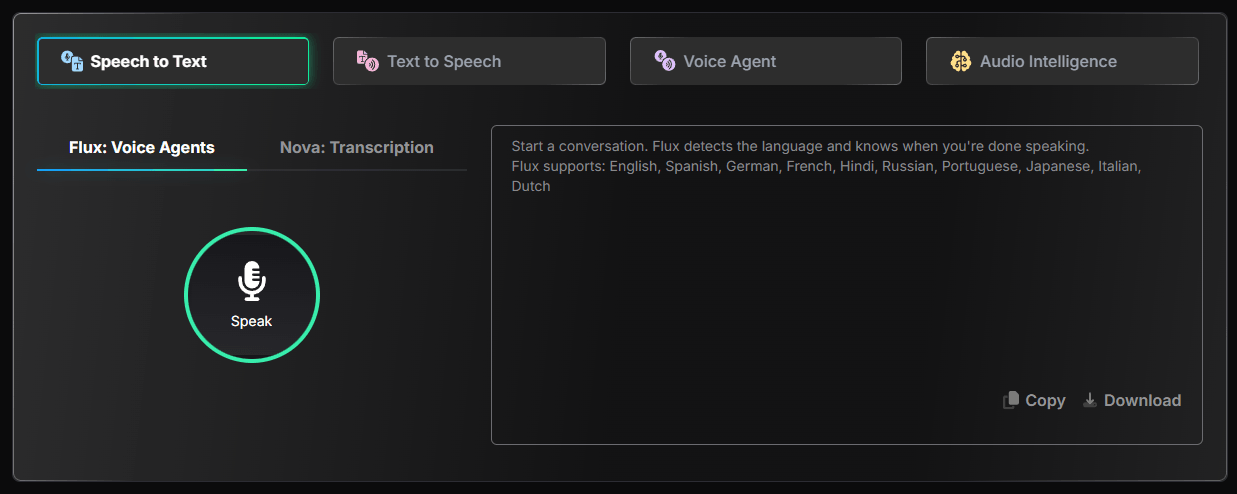 Deepgram Speech to Text