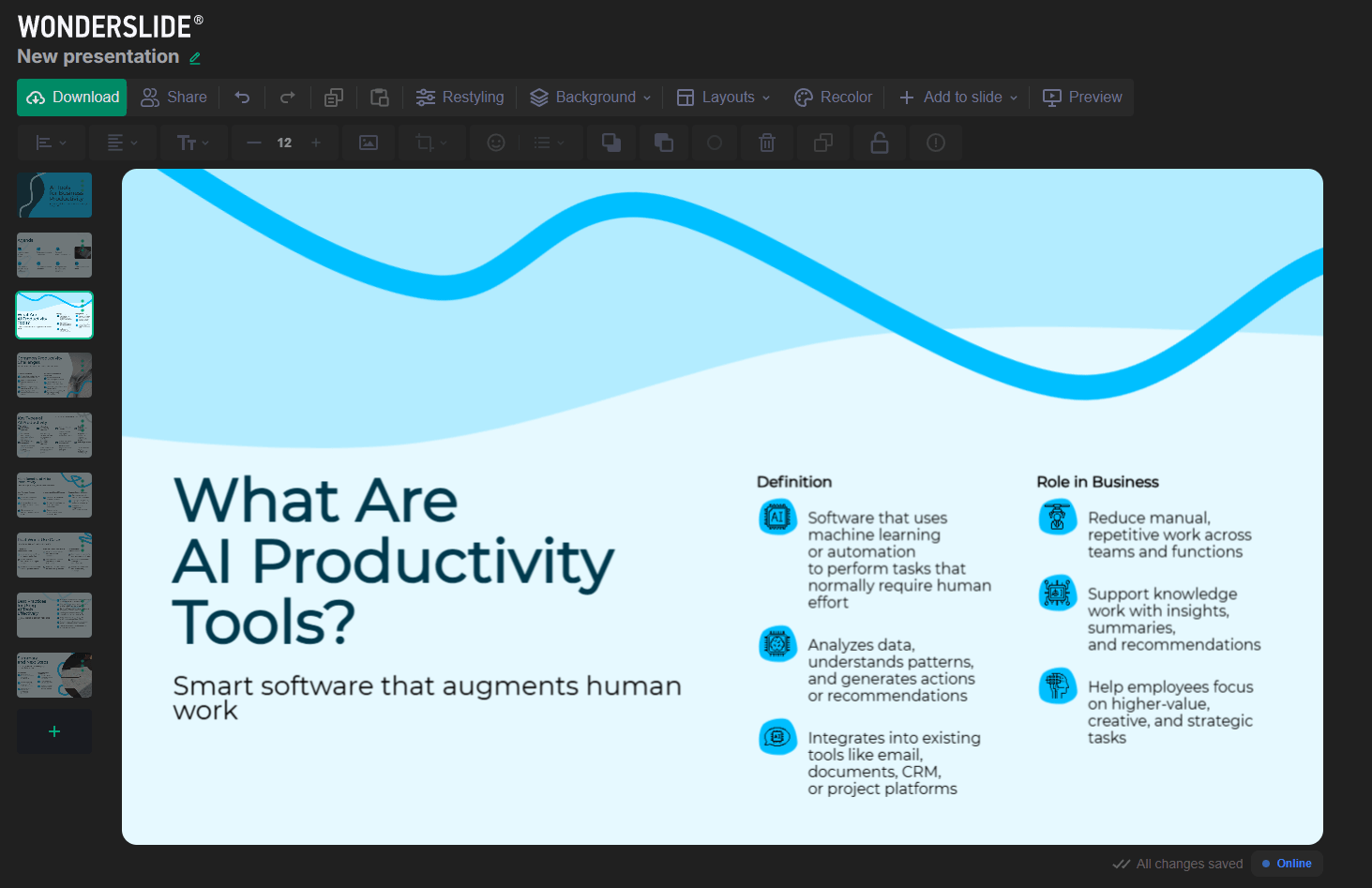 Wonderslide Sample Output Slide 3