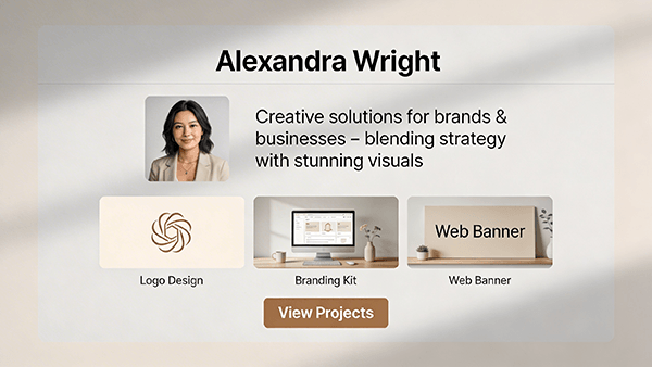 Freelancer Portfolio Landing Page Mockup