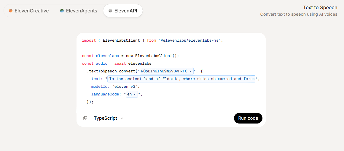 ElevenLabs API