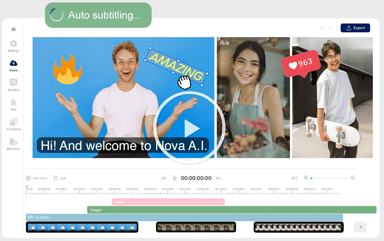 Nova AI Editing Workspace