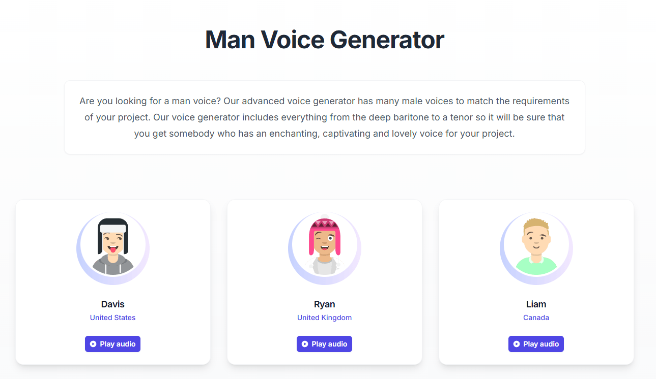 Voxify Male AI Voices