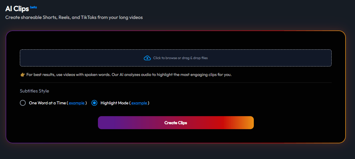 Acoust AI Clips