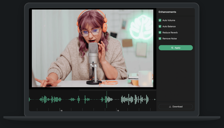 Audo Studio audio enhancement preview