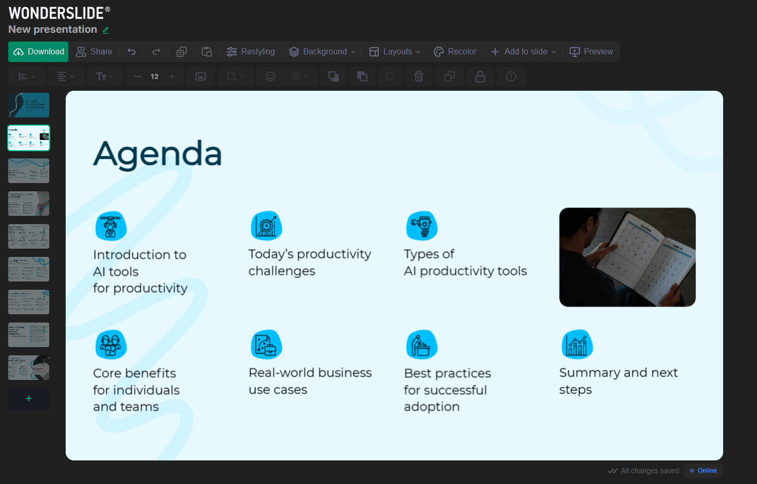 Wonderslide Sample Output Slide 2