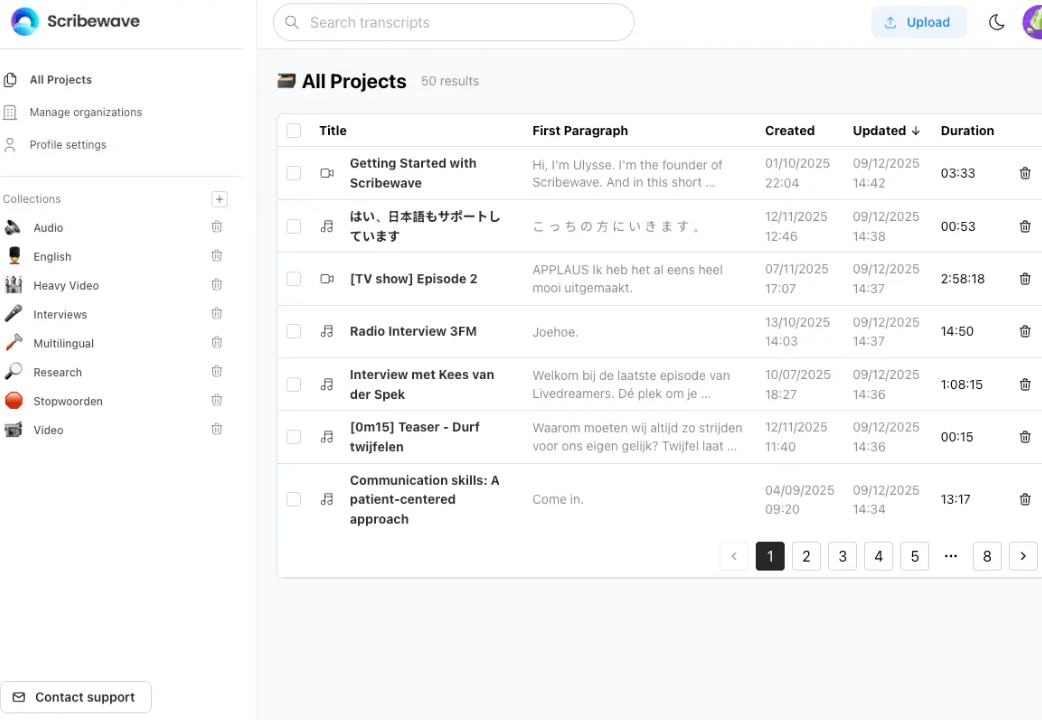 Scribewave Transcribe Step