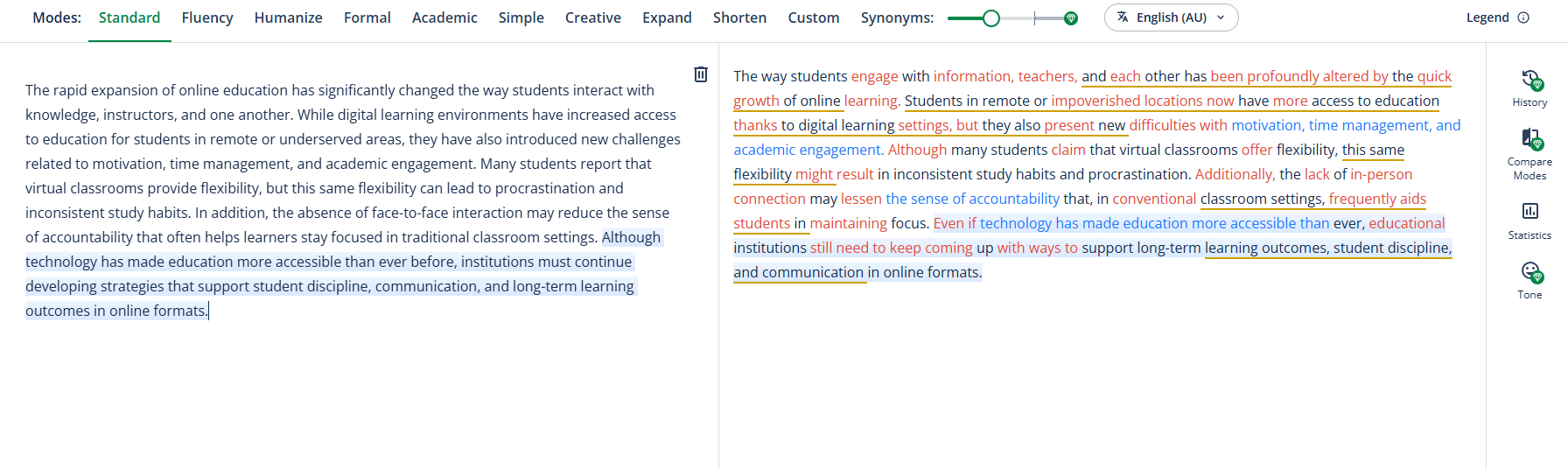 QuillBot Paraphraser Sample